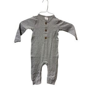Gerber Baby One Piece Gray Long‎ Sleeve Bodysuit Romper Size 12 Months